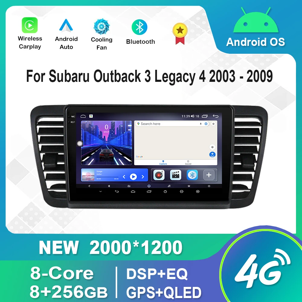 

Android intelligence Car Radio Multimedia Player For Subaru Outback 3 Legacy 4 2003 - 2009 GPS DSP IPS QLED Screen