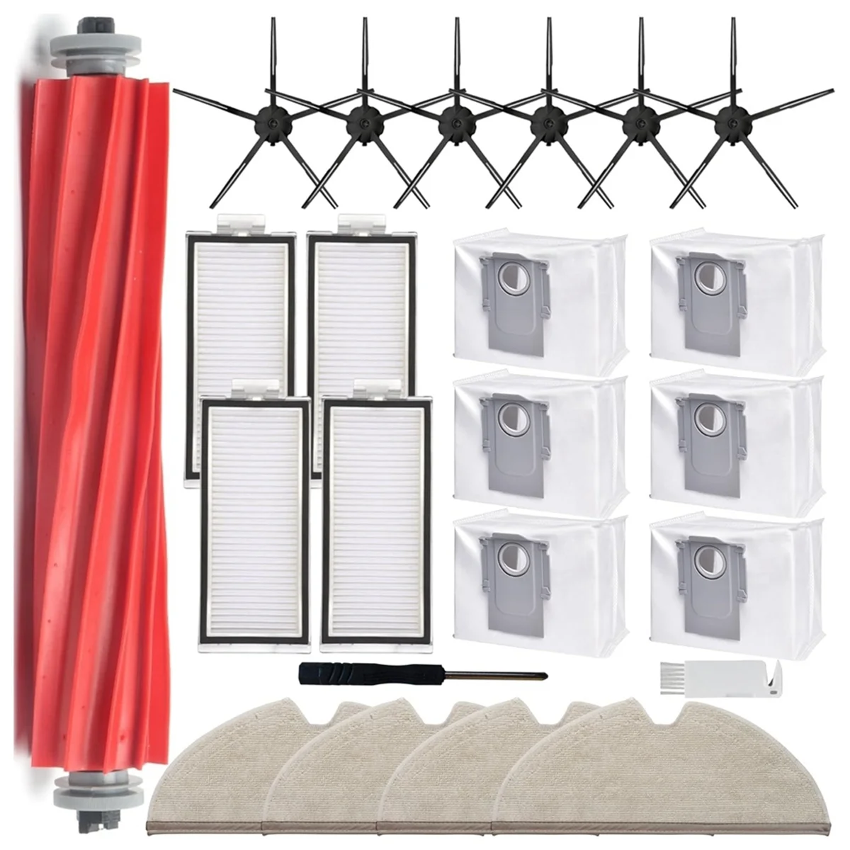 ل + ماكس + مجموعة ملحقات المكنسة الكهربائية الجانب الرئيسي فرشاة ممسحة الوسادة مرشحات Hepa أكياس الغبار استبدال أجزاء