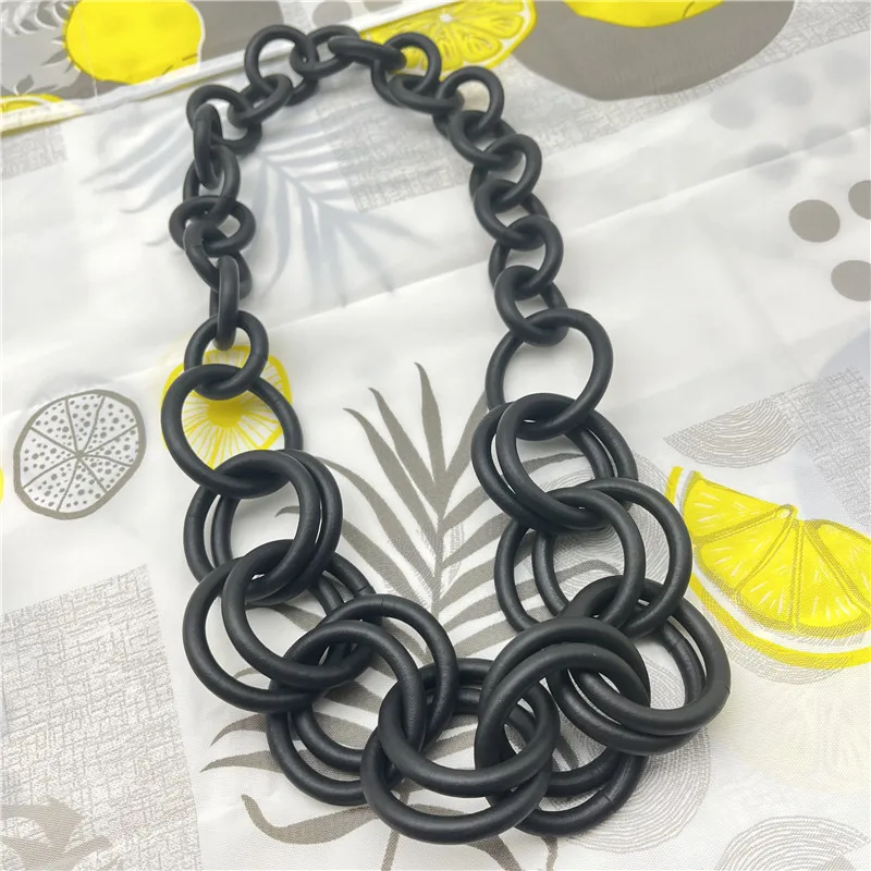 Ukebay New Necklace Handmade Rubber Jewelry Women Choker Necklaces Chokers Rubber Chains Vintage Ethnic Jewelry Gothic Chain