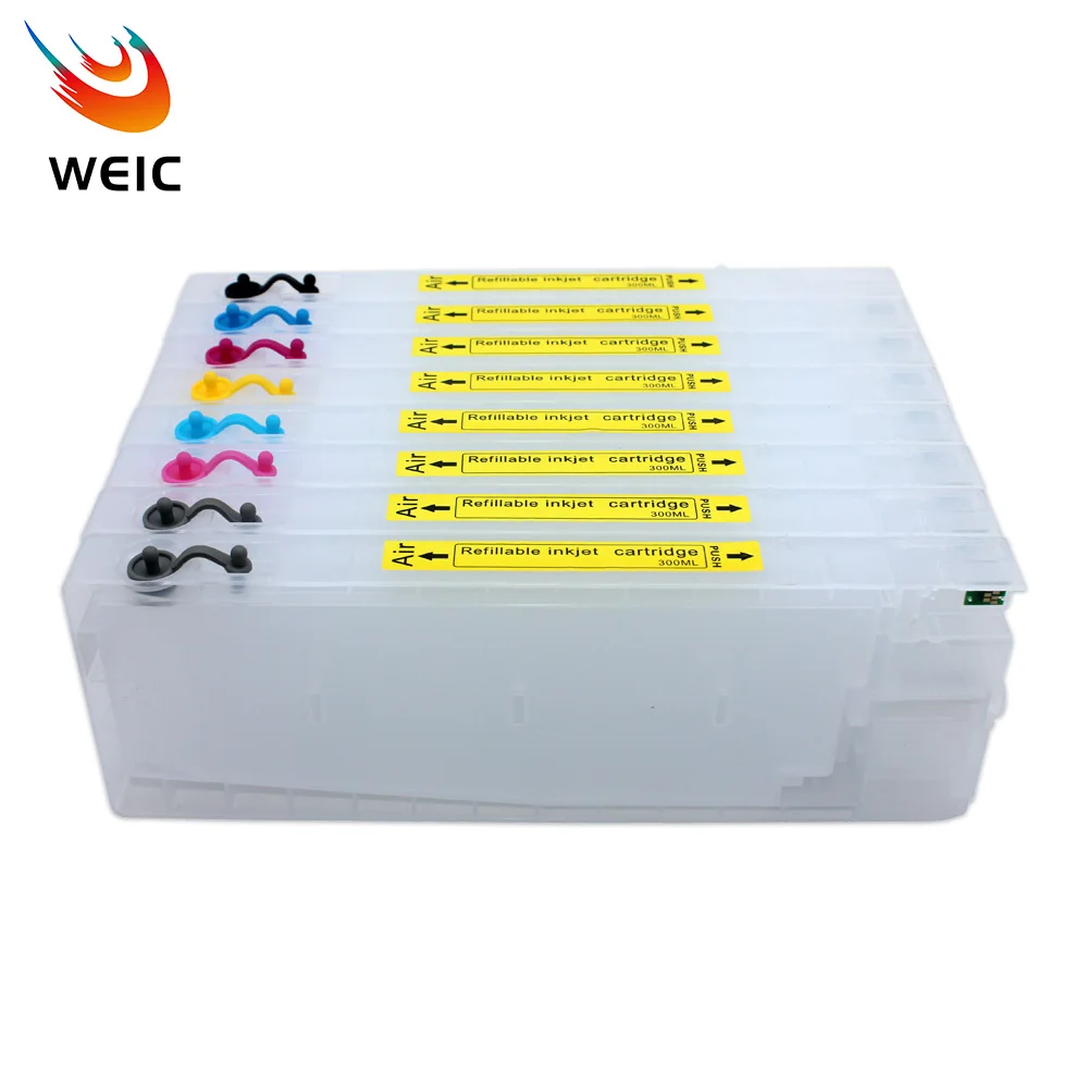 Refill Ink Cartridge with Resettable Chip for Epson Stylus Pro 4800 4880 4000 9600 7600 Printer T565 T607 T544