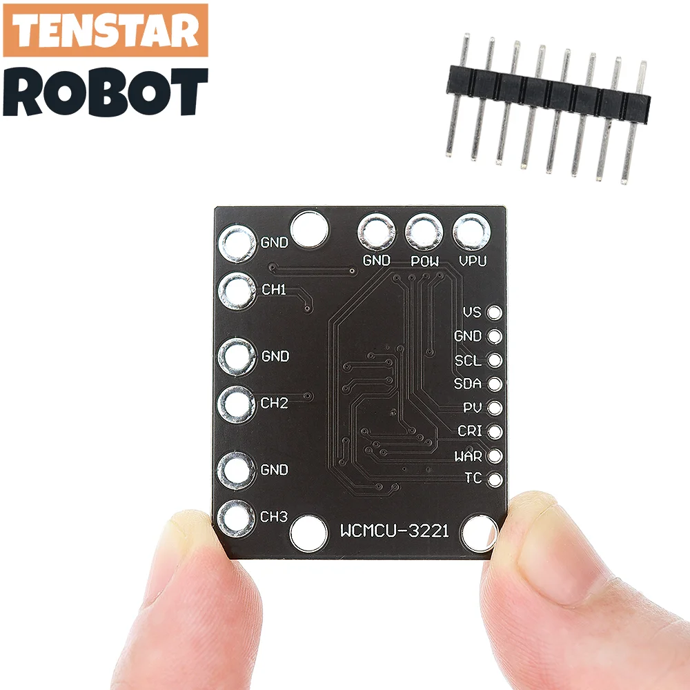 TENSTAR 2pcs INA3221 I2C SMBUS 삼중 채널 션트 전류 전원 공급 장치 전압 모니터 센서 보드 모듈