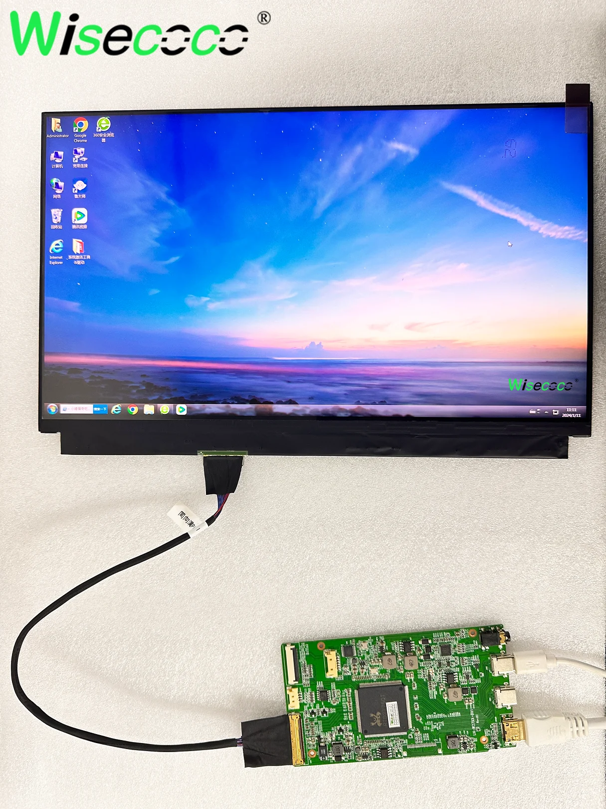 12.5 Inch 4K LCD Panel Display 3840*2560 IPS Ultrathin LCD Screen Module Laptops Raspberry Pi Display USB-C Controller Board