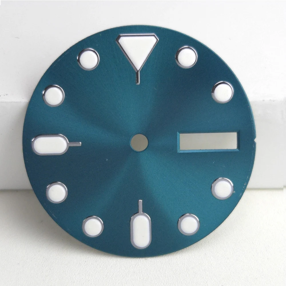 Customized NH35 Watch Dial 28.5mm Green Luminous Dial Fit for NH35 NH36 Movement 28.5mm Watch Faces Dial