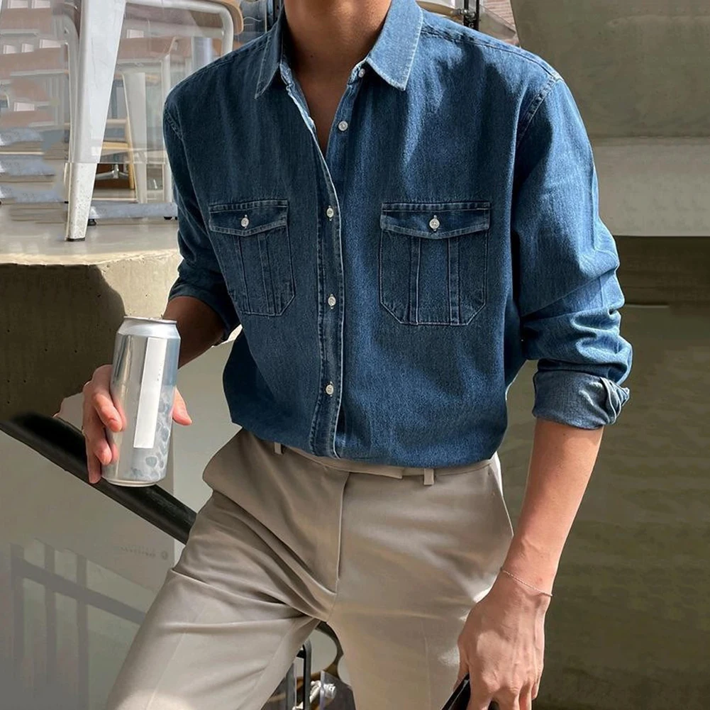 

Casual LongSleeves Mens Shirt Casual Occasions Polyester Fabric Slight Stretch Solid Color Pattern All Seasons Wear