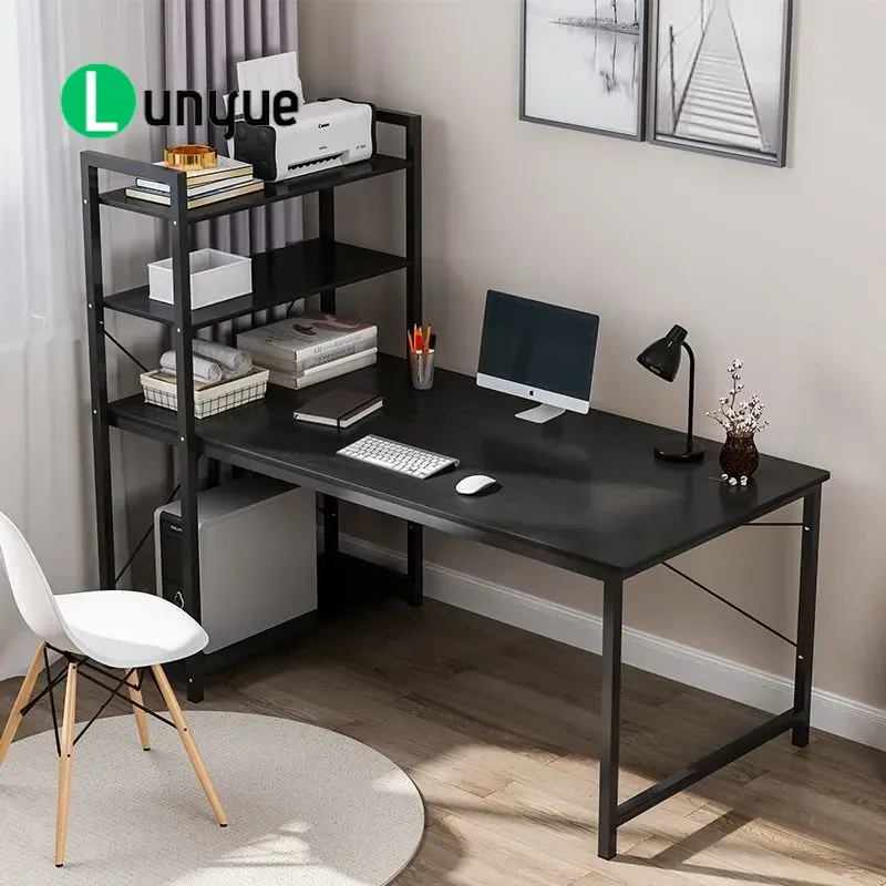 Computer Desk with Bookshelf Integrated Desktop Combination Simple Home Student Writing Desk Bedroom Study Table Space Saving