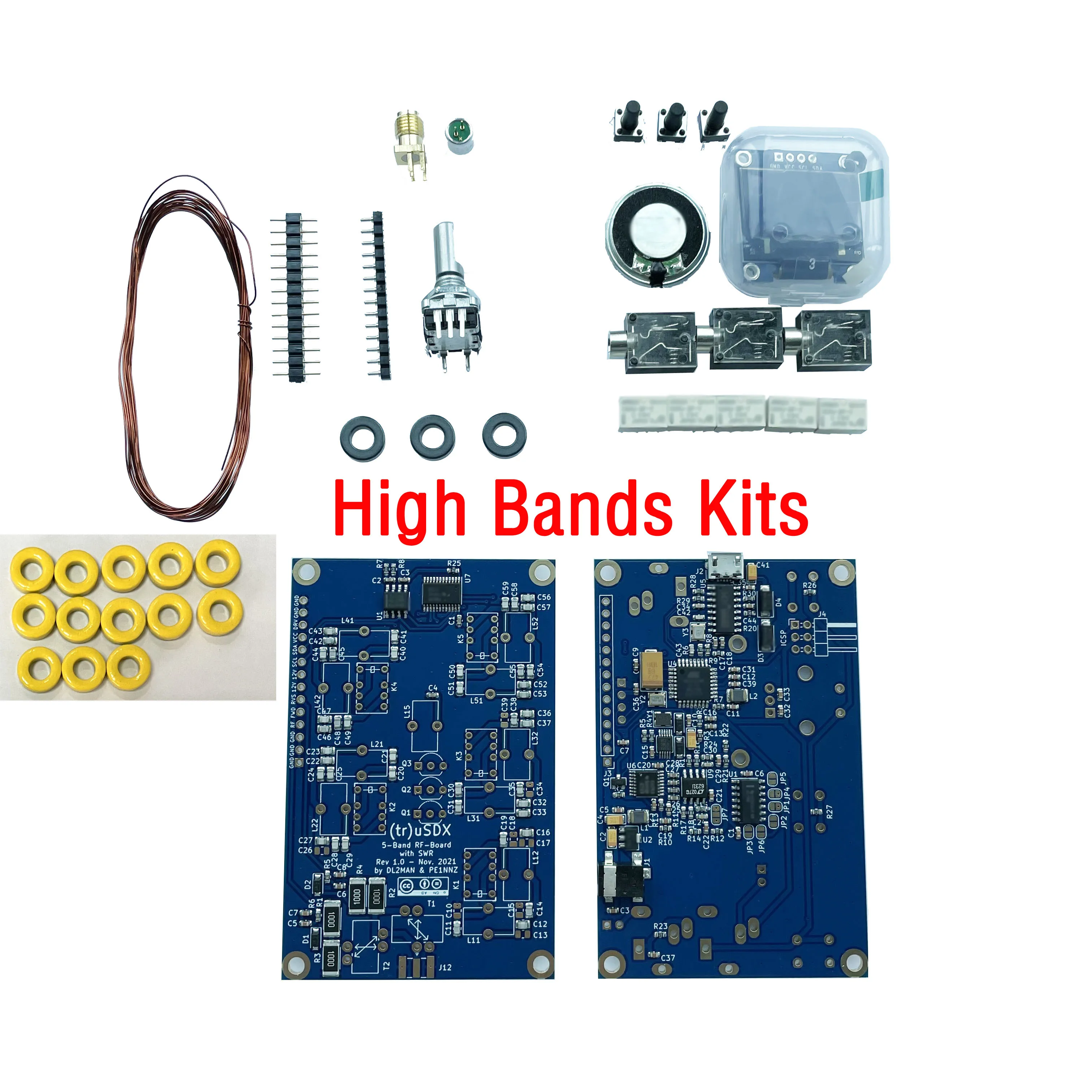 (Tr) USDX Usdx Transceiver Hi Band และวงดนตรีคลาสสิกชุดโดย PE1NNZ และ DL2MAN ประสิทธิภาพใน70-75% Region