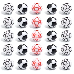30-50Pcs/Lot 10mm 12mm Round Football Acrylic Beads Spacer Loose Beads For DIY Crafts Ornament Making Clothing Finding Accesso