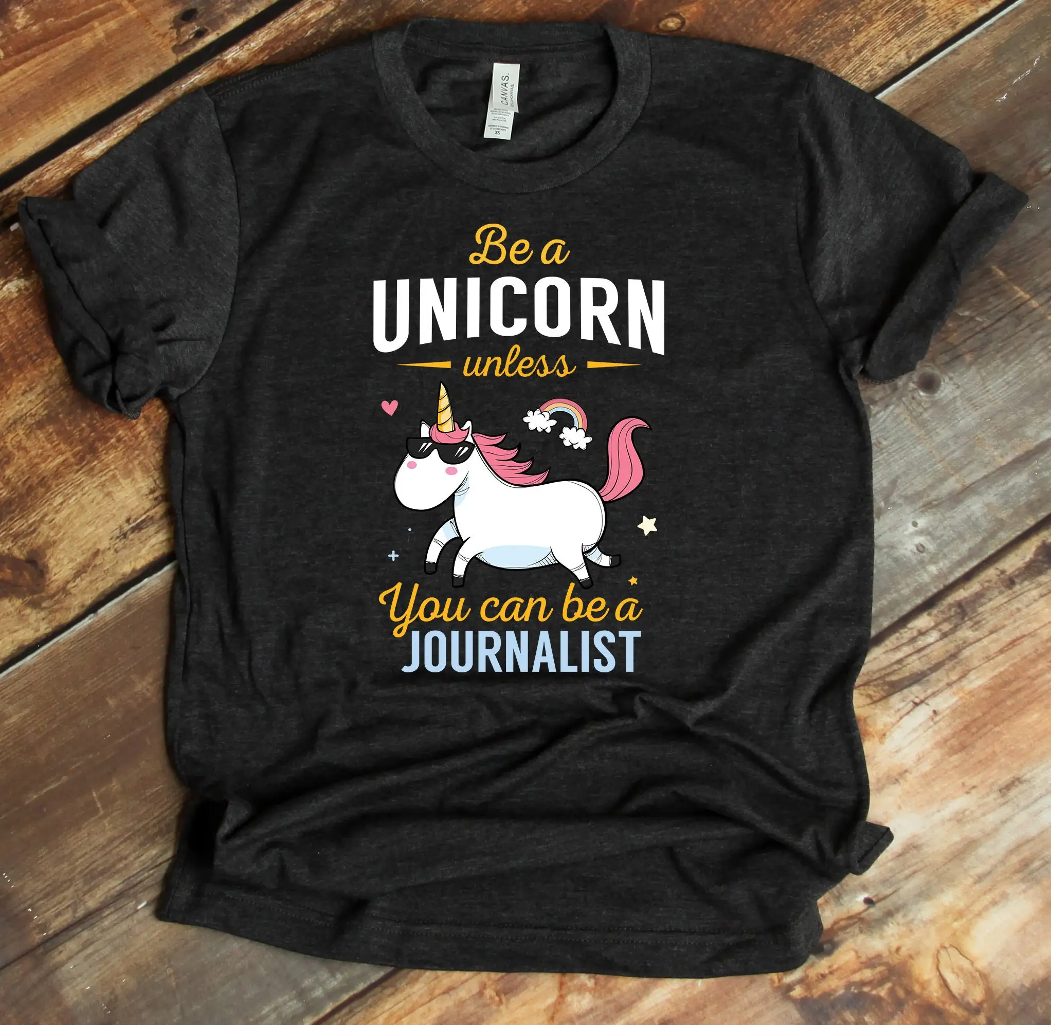 Journalist Unicorn T Shirt Sweat Tank Top For Writer Unicorns