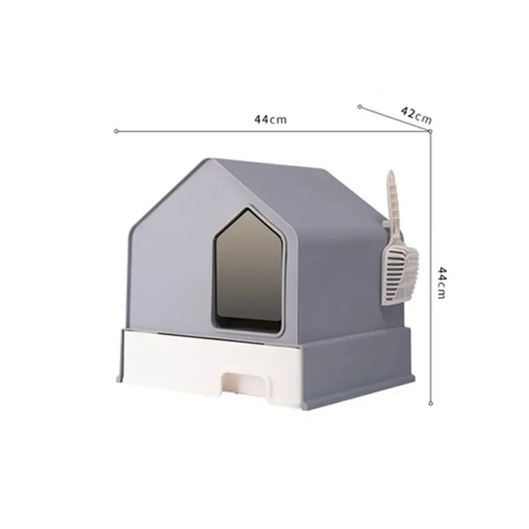 Disposable Cat  Box with Drawer Large Big Foldable Durable Portable Plastic Pet Cleaning Grooming Products for Cats T/T