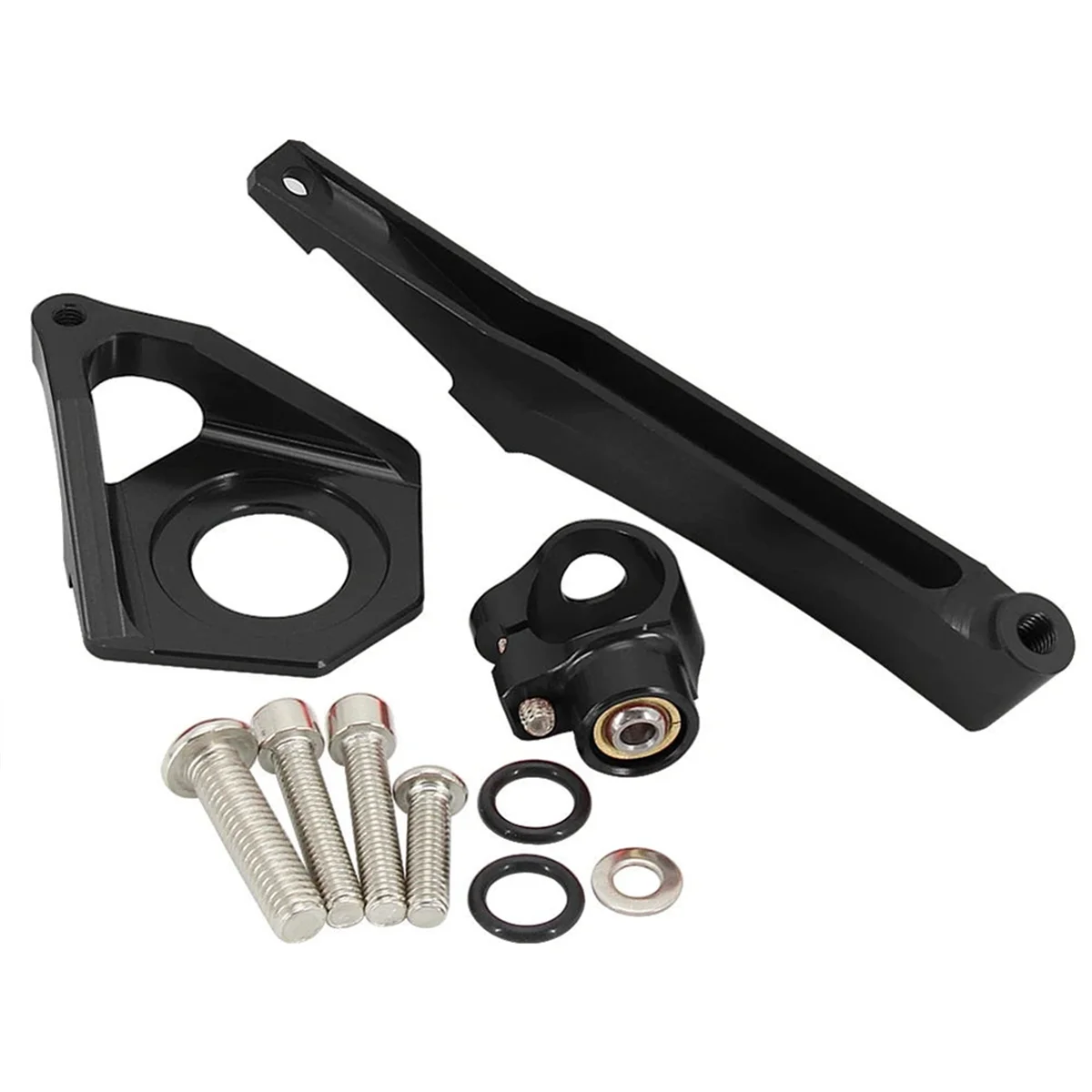 Motorcycle Steering Stabilizer Damper Mounting Bracket Kit for YAMAHA YZF-R6 YZF600 2003 2004 2005 Black