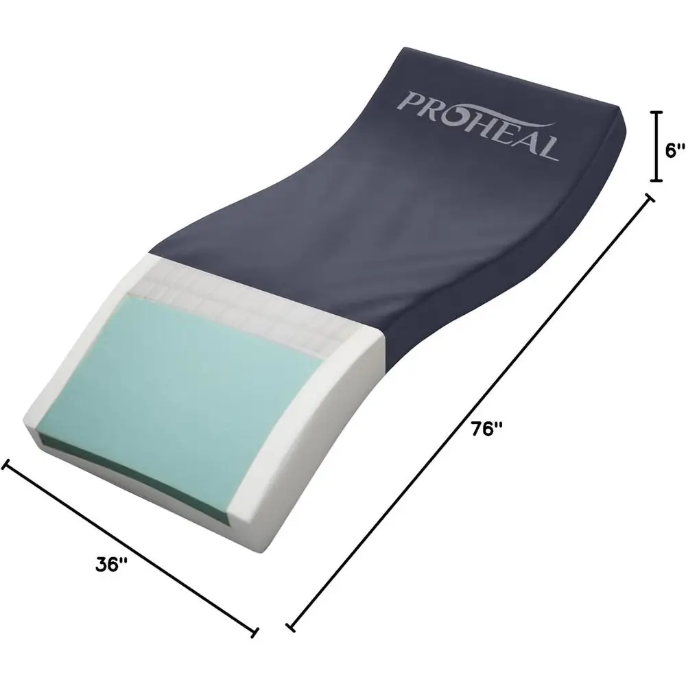 مرتبة مستشفى لتخفيف الضغط مع رغوة الذاكرة - 36 × 76 × 6 لمنع قرحة السرير #2