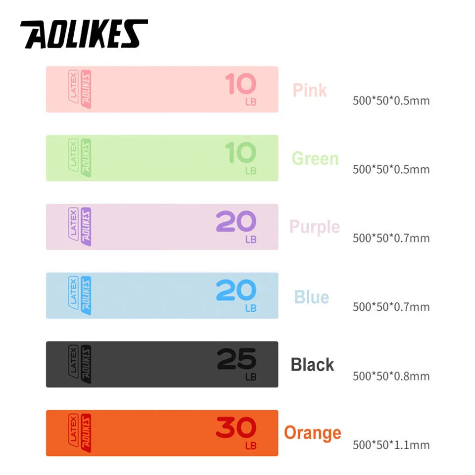 AOLIKES 1PCS Fitness Elastic Resistance Bands Home training yoga sport resistance bands Stretching Pilates Crossfit Workout Gym