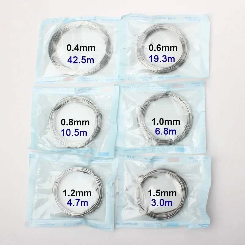 

Orthopedic Wires Medical Stainless Steel Cerclage Wire 0.4-1.5mm Veterinary Instruments