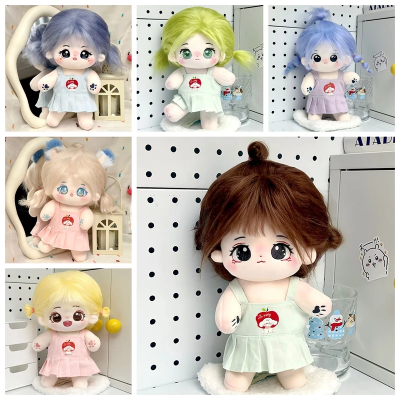 

20-сантиметровая плюшевая кукла-айдол Kawaii Star Figure: Аниме-кукла для переодевания, милая мягкая хлопковая кукла с возможностью смены одежды, коллекционный подарок для фанатов