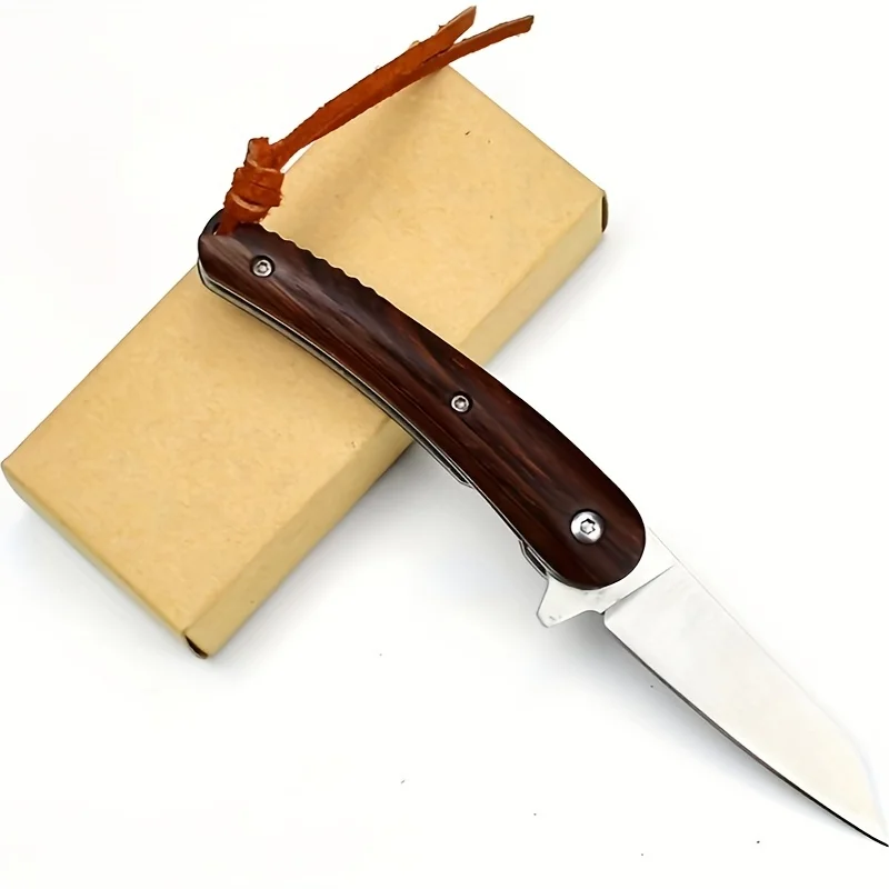 Wooden Handle Folding Knife Outdoor Knife Portable Folding Knife Small Blade Convenient Carrying Knife