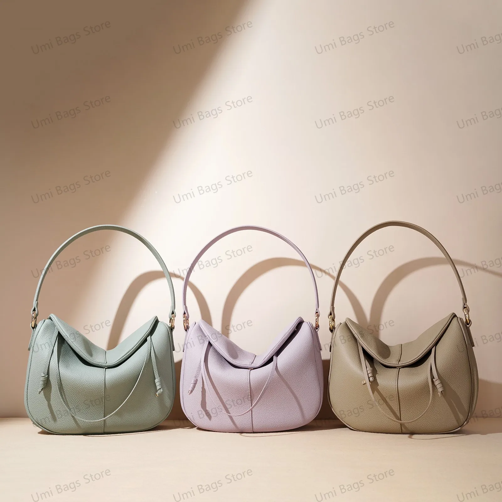 

2025 New High-end Feeling Single Shoulder Commuting Casual Simple Cross-body Model Women's Genuine Leather Versatile Design