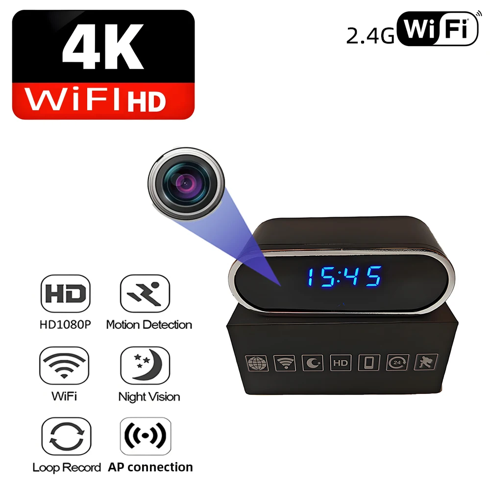 1080P FHD remote viewing camera supports WiFi 2.4G motion detection, infrared night vision, home wireless Mini Camera