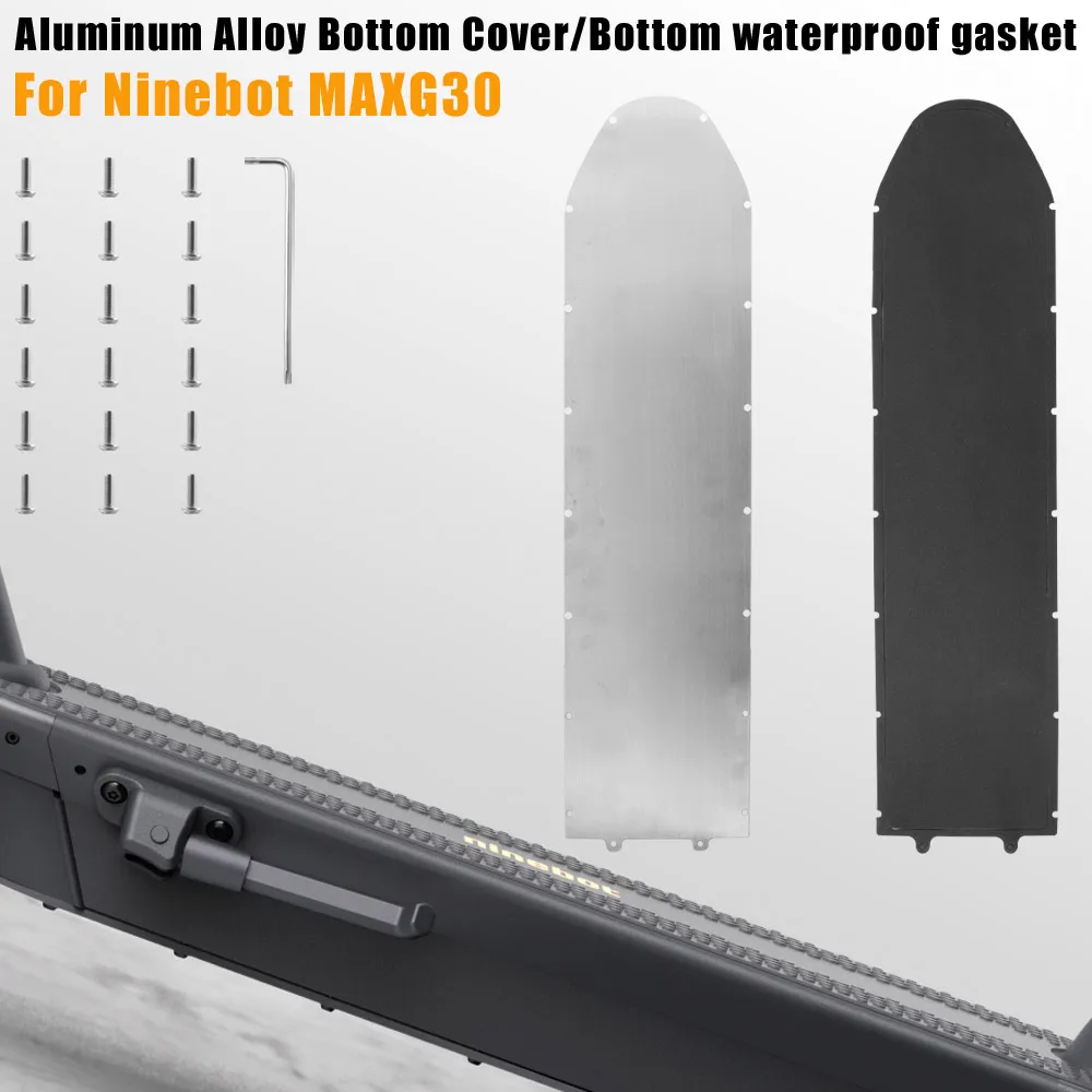 Aluminum Alloy Battery Bottom Cover + Seal Sponge Foam Waterproof Ring With Screws For Ninebot Max G30 Electric Scooter Parts