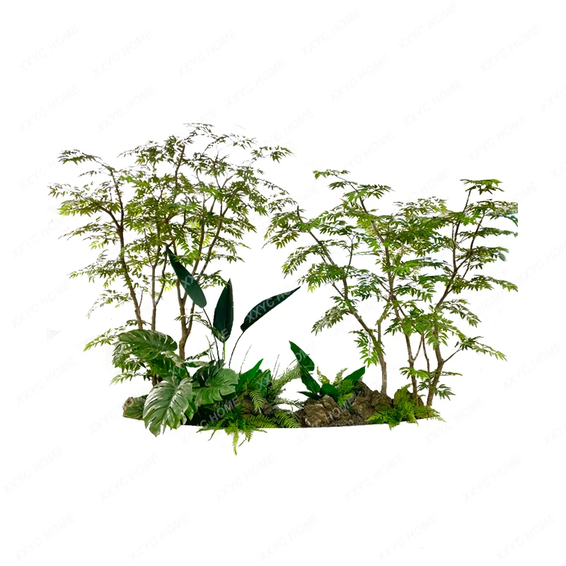 Artificial Green Plant Indoor Landscaping Large Plant Banyan Floor Bonsai Decoration Fake Trees Shopping Mall