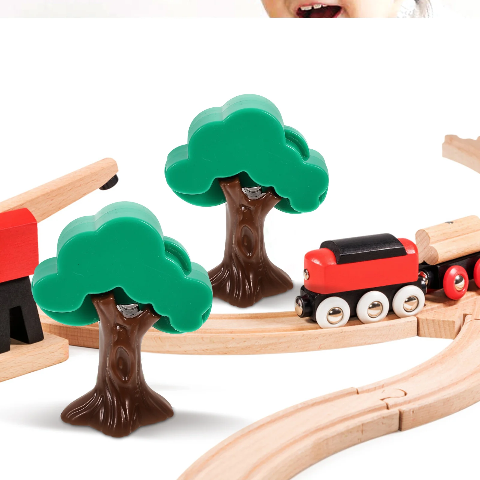 

5pcs Forest Tree Accessories Miniature Trees Decor Artificial Plants Safe Materials Kids DIY Toy Parent Child Game
