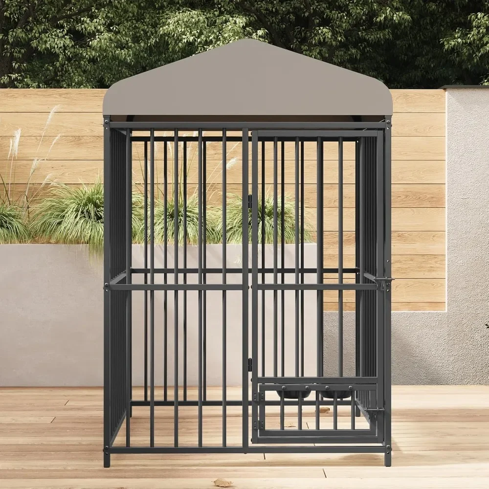 

Outdoor Dog Kennel for Large Dogs, 4x4x6 FT Large Dog Kennel Outside with Lock, Dog Enclosures with UV-Resistant Waterproof Roof