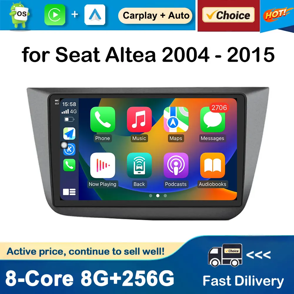 

Car Radio Video Multimedia Player for Seat Altea 2004 - 2015 Android OS GPS Navigation WiFi Bluetooth Wireless Carplay HD Screen