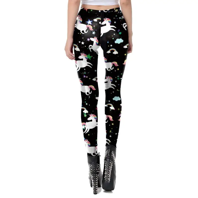 [You're My Secret] Leggings für Damen mit Cartoon-Pferde-Motiv, lustige, süße, lässige lange Hosen, sexy Hosen mit mittlerer Bundhöhe, Trainingshosen – Detail 9