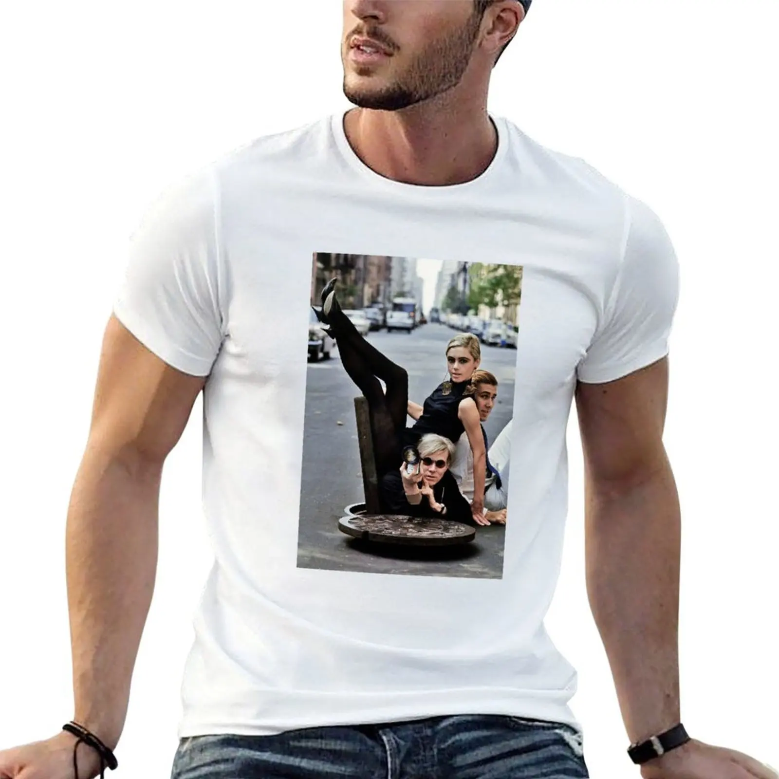 

cotton sixties Andy Fashion 100% Sedgwick T-Shirt Photography t Icon Warhol Edie shirts