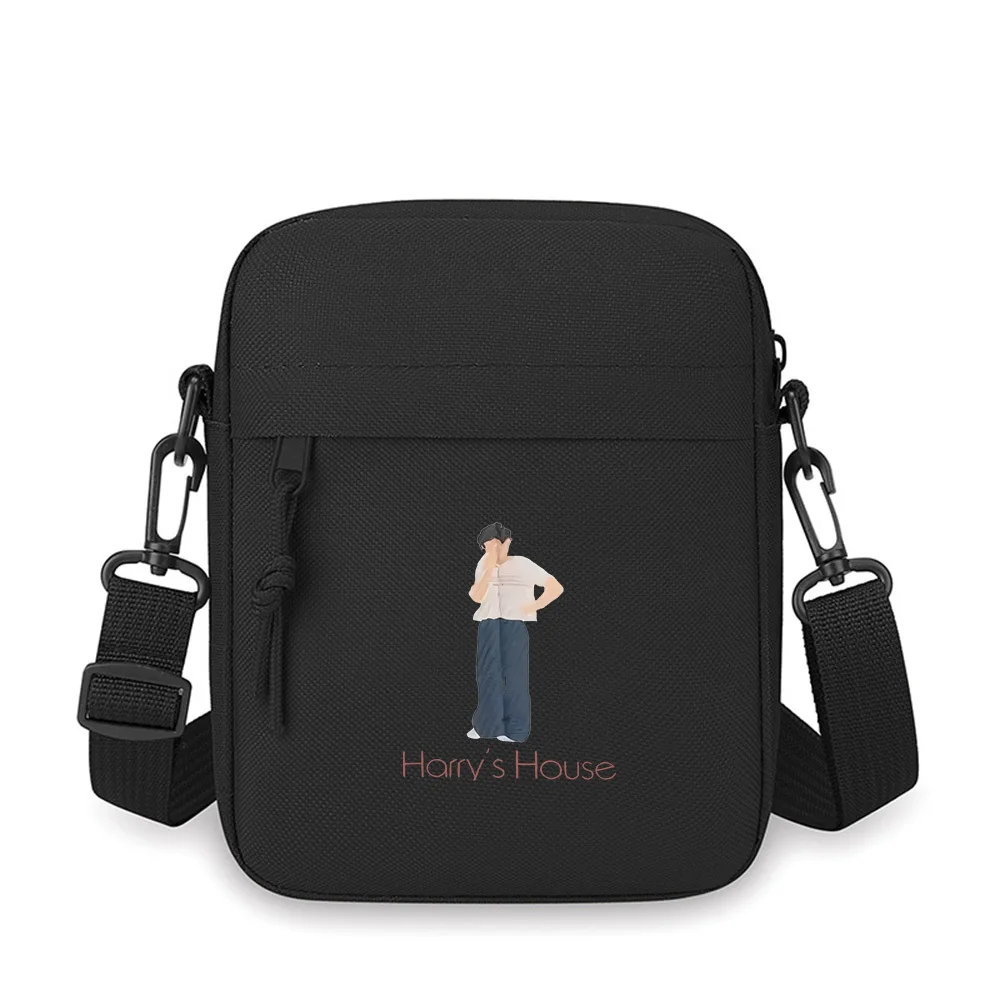 

Man posing white shirt pants Men Crossbody Bag Single Shoulder Women Cartoon Anime Film Printing Design Unisex