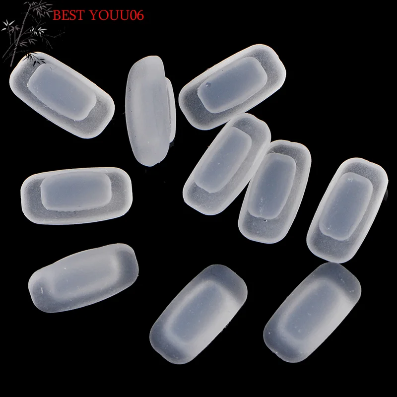 Hot 5 Pairs Soft Silicone Glasses Nose Pads Rectangular Frosted Insert Eyeglass Nosepads Sunglasses Accessories