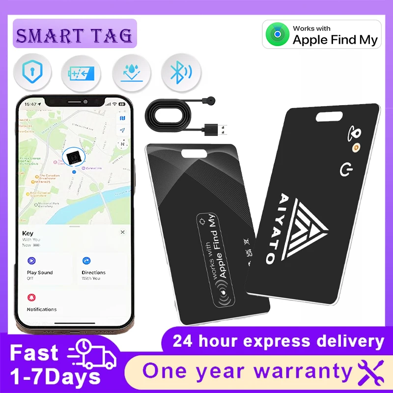 For Apple Find My APP Smart Air Tag GPS Tracker Card Anti Lose Reminder Device Key Finder Kids Bags Pet Wallet Locator Smart Tag