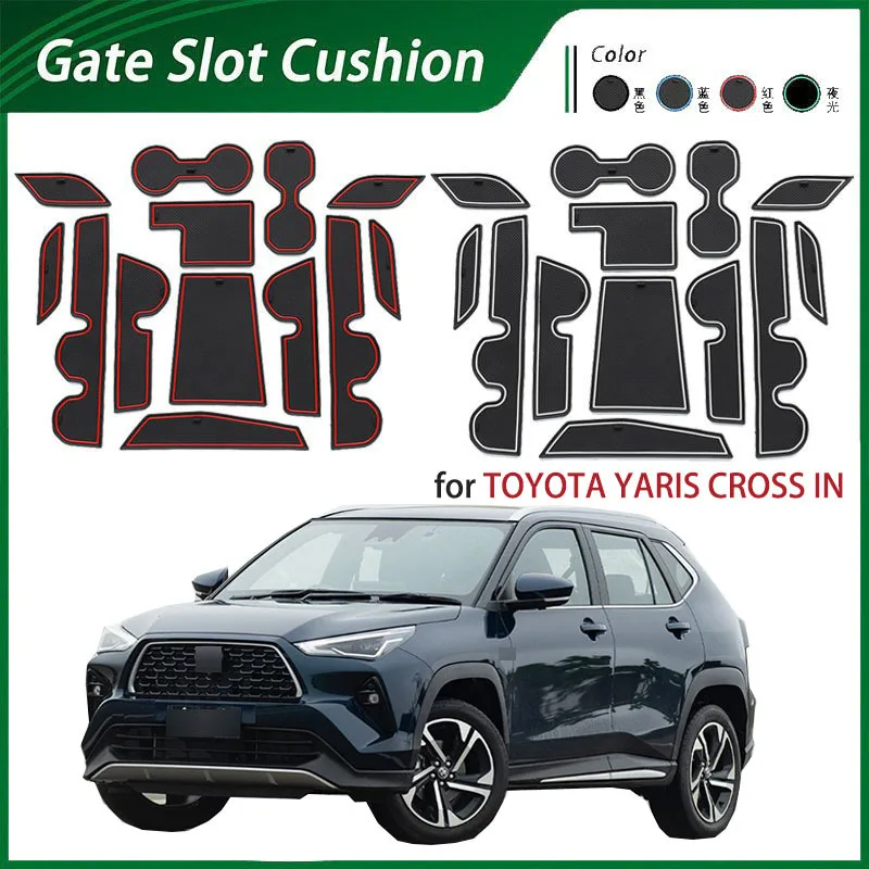 

Накладка на дверную прорезь автомобиля для Toyota 23 YARIS CROSS IN, декоративная накладка на центральную стаканчику для воды, модификация хранения