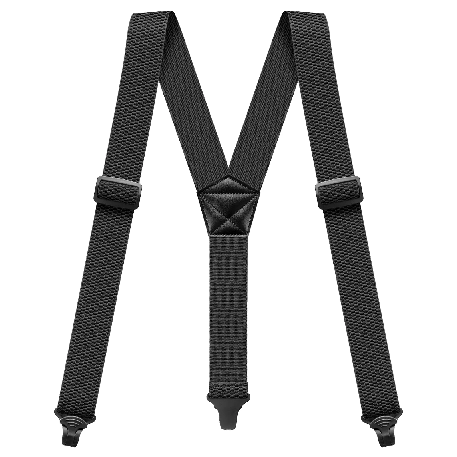 

Suspenders for Men Heavy Duty 3.8cm Wide Y-Back with 4 Plastic Gripper Clasps Adjustable Elastic Trouser Pants Work Braces
