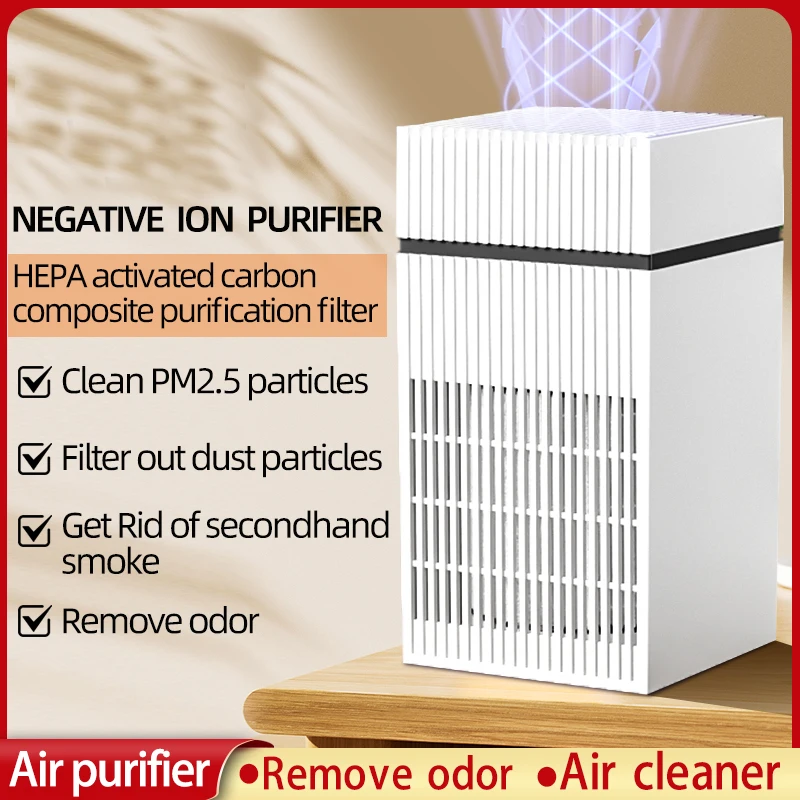 샤오미 Youpin HEPA 휴대용 공기 청정기, Pm2.5 먼지 흡착, 냄새 제거, 꽃가루 알레르기로 인한 간접 연기