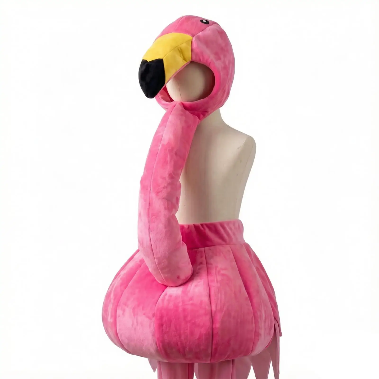 Kids Pink Flamingo Plush Cosplay Costume Cute Animal Outfit Halloween Carnival Birthday Party Stage Performance Dress Up Suit view 3