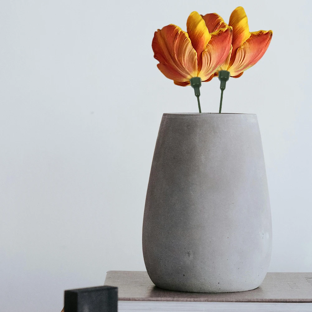 

10 Golden Plastic Flower Stems PVC Extension Pipes Durable Artificial Floral Supplies For Arrangements Home Decor