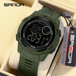 Fashion Sanda 2125 Top Brand Sports Men Watches Countdown Waterproof Led Digital Watch Man Military Wristwatch Relogio Masculino