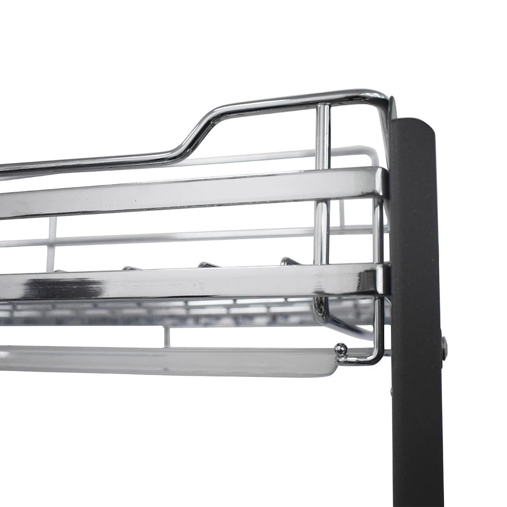 منظمة إغلاق ناعمة، خزانة تخزين المطبخ، رف أطباق المصعد، سلة رفع قابلة للسحب #4