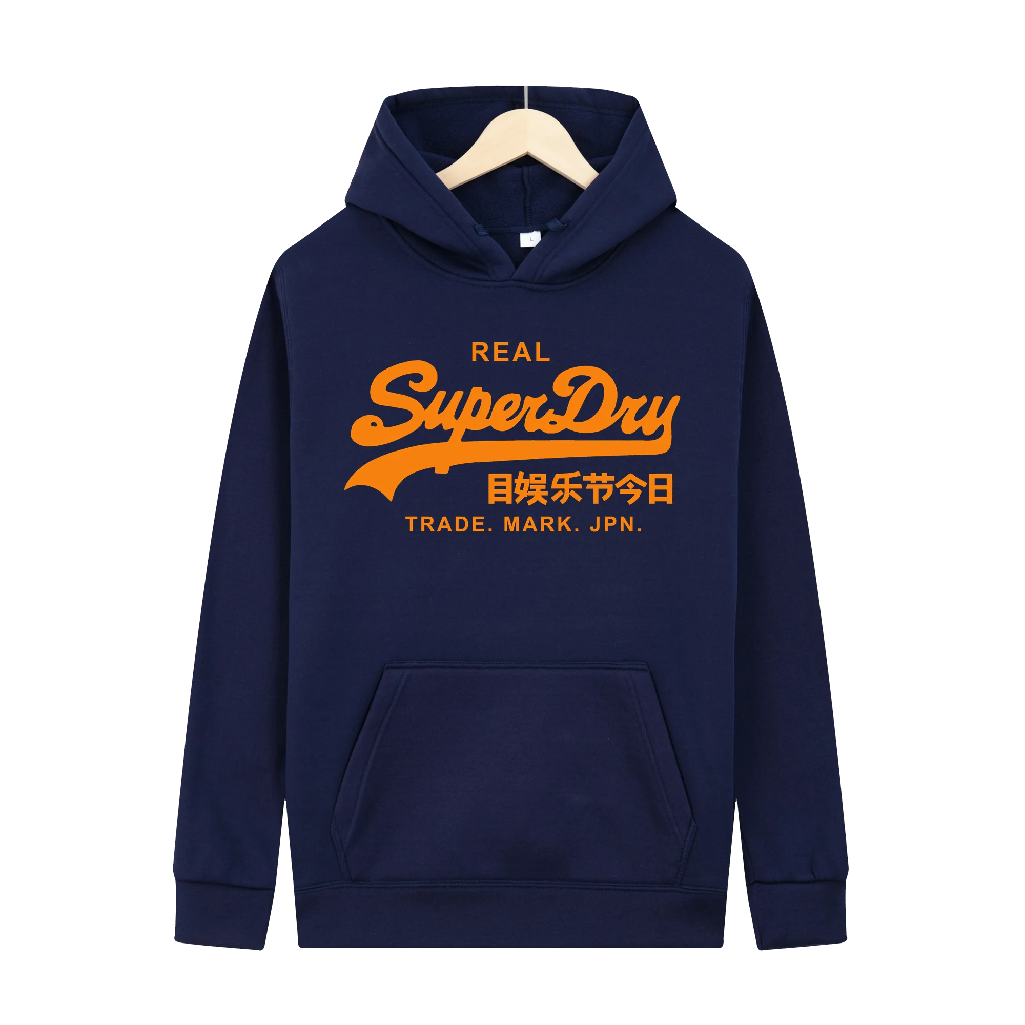 New Men\'s Oversized Superdry Letters Print Hooded Cotton Sport Hoodie Outdoor Casual Fashion Men\'s Sweatshirt Pullover