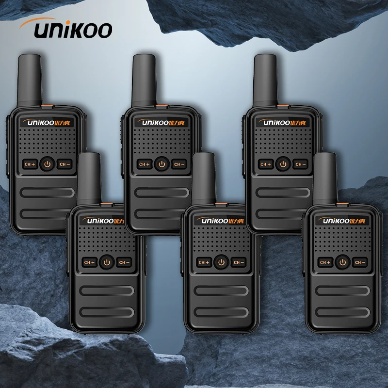 

6 pcs UNIKOO UK228 Handheld Walkie Talkie Wireless Set Mini Size Portable Radio Two Way Radio Station Comunicador Transceiver
