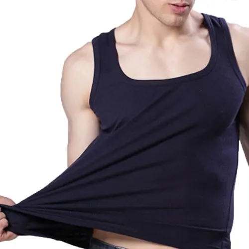 Imagen 2 del producto Camiseta sin mangas de algodón para hombre, ropa de verano para hombre, chaleco informal ajustado, camiseta sin mangas para culturismo y Fitness, camisetas sin mangas