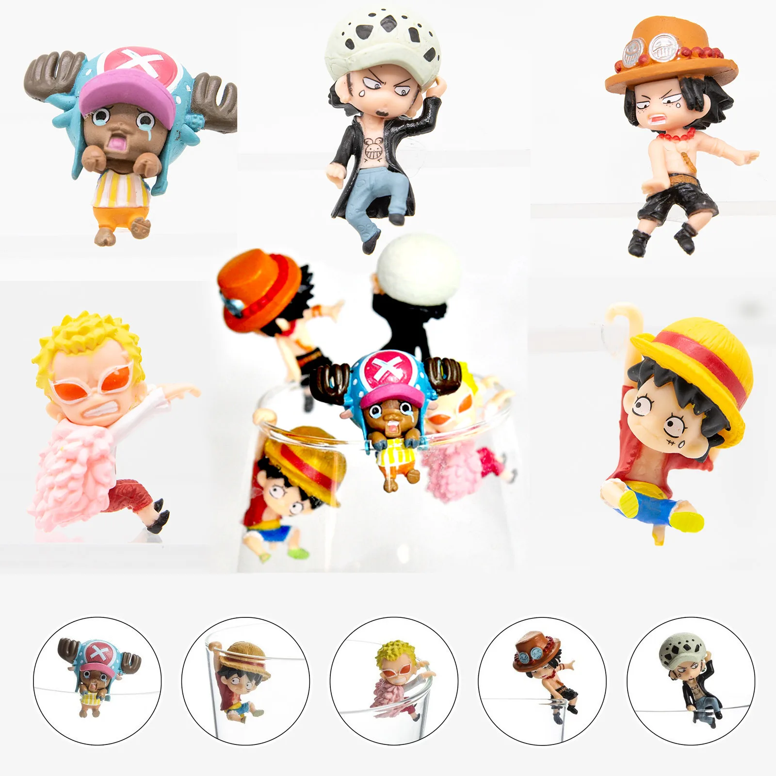 

Japan Anime ONE PIECE Figurine Gashapon Capsule Toy Office Table Cup Ornaments Children Birthday Gifts