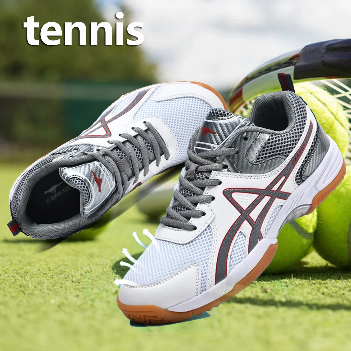 Hochwertige Professionelle Tennistrainingschuhe für Herren, Geeignet für Baseball, Softball, Lacrosse, Badminton, Rugby, Squash und Vielseitiges Training – Detail 4