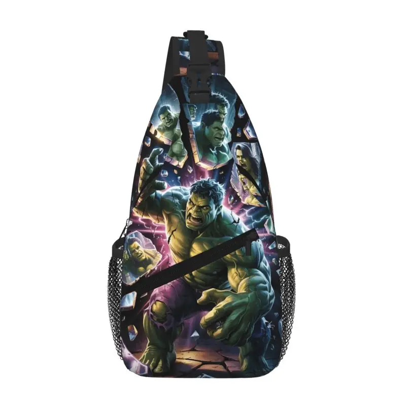 

Personalized American Superhero Hulk Sling Bags Men Fashion Shoulder Chest Crossbody Backpack Travel Hiking Daypack