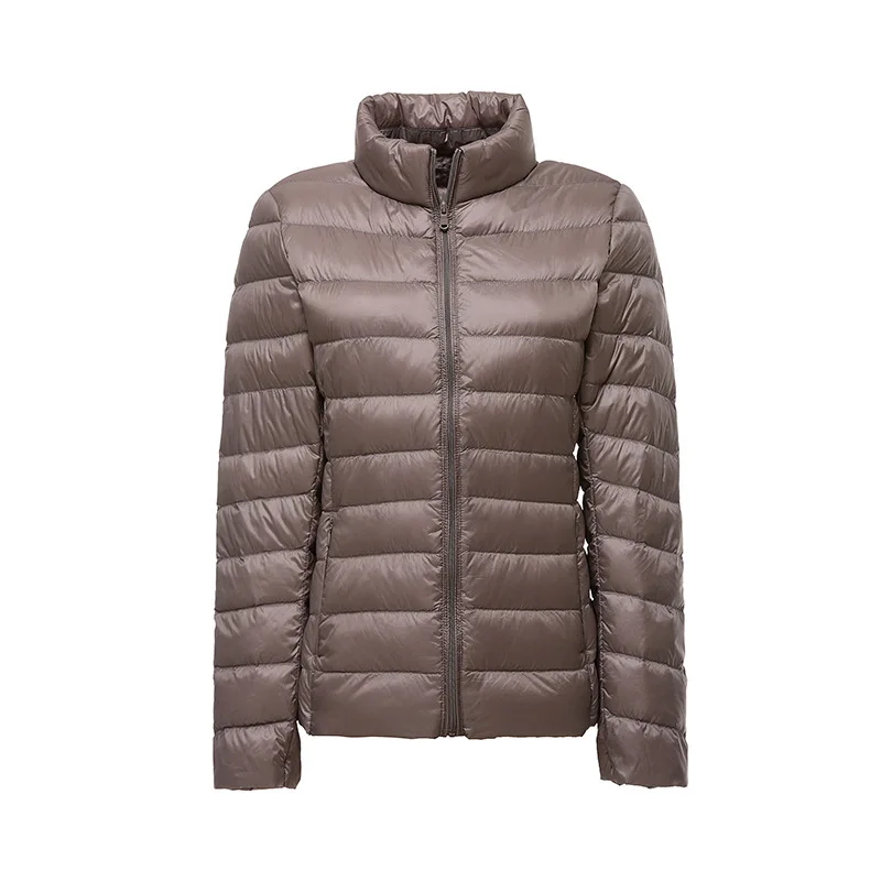 Winter Portable Standing Collar Down Jacket Women\'s White Duck Down Jacket Thin Warm Jacket Versatile Down Jacket Women Coat