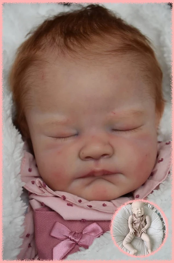 

Reborn Doll Baby Kit August 22Inch Popular Lifelike Unfinished Unpainted Fresh Color Blank DIY Doll Parts with Cloth Body