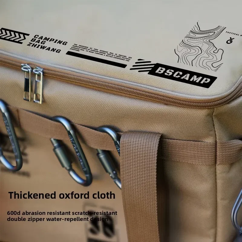 YIBASHOU Large Capacity Folding Storage Cube Oxford Cloth Outdoor Picnic Camping Travel Gear Organizer Bag for Cooking