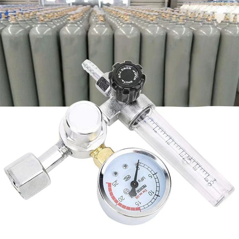 Argon Flow Meter Argon Regulator Meter Mig Tig 0-25 Mpa, Standard Flow Meter, Welding Device, Argon Pressure Reducer