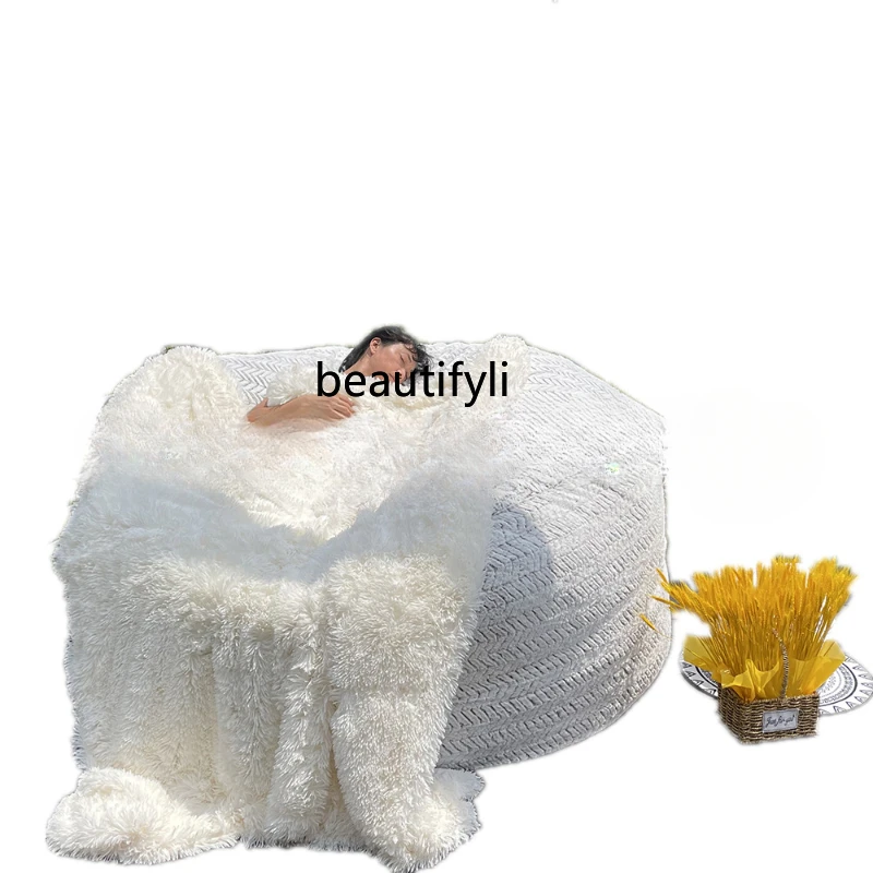 

Modern simple personalized plush lazy sofa cover bean bag cover sofa cover