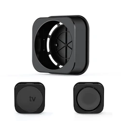 For Apple TV 4K HD-Compatible 4th 5th Generation Set-Top Wall Mount Bracket Storage Box With Ring-Shaped Heat Dissipation Hole